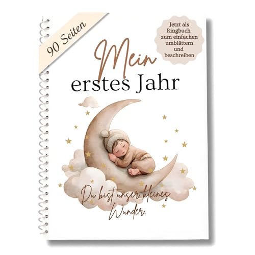 Mein erstes Jahr Babyalbum/Tagebuch, Mama Buch zum ausfüllen, Baby Geschenk Junge Mädchen, Geschenk zur Geburt, Baby Buch, Willkommen Zuhause Baby, Schwangerschaftstagebuch, Neugeborenen Geschenk
