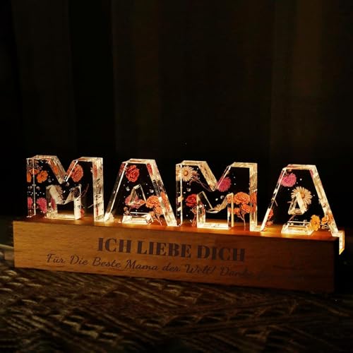 SUOPDH Muttertagsgeschenke für Mama, LED Lampe Nachtlicht Geschenke für Mama zum Muttertag Geburtstag, Geburtstagsgeschenk Muttertagsgeschenke für Mutter