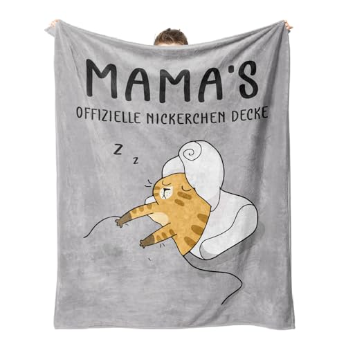 Juratar Muttertagsgeschenke für Mama – Lustige Kuscheldecke für Mutter in besonders weicher Qualität – Geburtstagsgeschenk für Mama Zum Muttertag – 157 × 132 cm