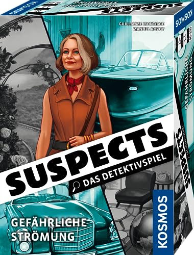 KOSMOS 683658 Suspects - Gefährliche Strömung, Das Detektivspiel, Krimispiel, spannendes Gesellschaftsspiel zum Ermitteln, Mord-Fall lösen, Amazon Exklusiv, ab 12 Jahren für 1-5 Personen