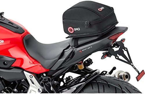 QBag Hecktasche 03 Motorradtasche, Motorradgepäck für Soziussitz/Gepäckträger, 5 Liter Stauraum, leichtes Be-/Entladen, Ideal für Motorrad, Roller, Fahrrad schwarz