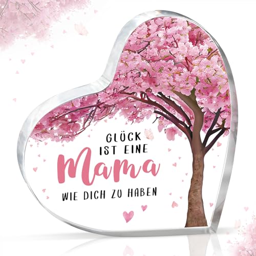 Muttertagsgeschenk, Mama Geschenk, Einzigartige Herzförmige Acryl Heimdekoration, Geschenke für Mama, Mutter Geschenke zum Geburtstag Muttertag Weihnachten, Beste Mütter Geschenk von Tochter Sohn